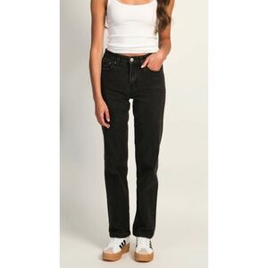 Size 28 Harlow Mid-Rise Straight Jean - Black